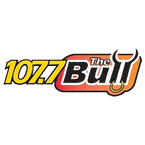 107.7 and 92.1 The Bull logo