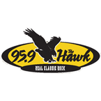 95.9 The Hawk logo