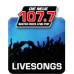 Die Neue 107.7 LIVE SONG RADIO logo