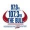 97.9 & 107.3 THE BULL logo