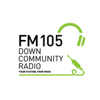 FM105 Down Community Radio logo