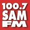SAM 100.7 FM logo
